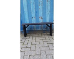 Tuinbank - Houten - Bijzet bankje - Zwart 80cm
