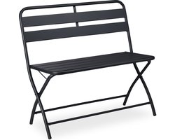 tuinbank - inklapbaar - 2 personen - weerbestendig - 90 cm breed metaal