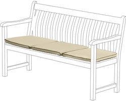 Tuinbank kussen - 3 Zitter Tuinkussen voor Tuinbank - Zitkussen voor tuinbank - Buiten Bankkussen - Zachte en Waterbestendig Zitkussens - Tuinbankkussens - 128x50 cm