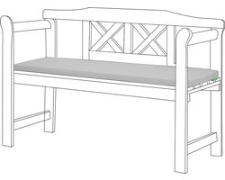 Tuinbank Kussen - Bank Meubilair Buiten 2-zitter ZitKussen - Bankkussen voor Tuin - Zitkussen voor Tuinbank - Zachte en Lichtgewicht Waterbestendig Materiaal - 117cm x 39cm x 5cm
