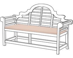 Tuinbank Kussen - Buiten 3-Zitter BankKussens voor Tuin - Zitkussens voor Tuin Bank - Bankkussen 140cm x 47cm x 5cm