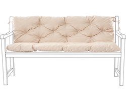 Tuinbank kussen - Tuinbankkussens - Buiten Bankkussen met Rugkussen - 2 Zitter Getuft Zitkussen - Waterbestendig Tuinkussen voor Tuinbank - 150x55cm