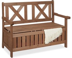 tuinbank met opbergruimte - 2 personen - 85 x 115 x 60 cm - hout