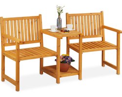 tuinbank met tafel - 86 x 161 x 61 cm - 2 persoons - hout