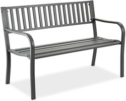 Tuinbank metaal - 2 zits - 127,5 breed - grijs