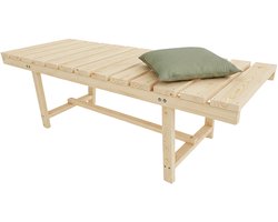 tuinbank - naturel - 110x35x38 cm - 2-zits