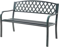 Tuinbank Opsasar 127x54x88 cm donkergrijs met groene patina casa.pro