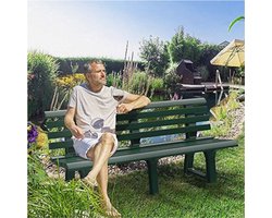 Tuinbank Orchidea - Weerbestendig - 1 stuk - Groen - Kunststof - 145x49x74cm