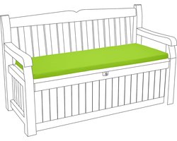 Tuinbank, outdoor kussen, voor in de tuin, kistbank, patio-meubelkussen, waterafstotend materiaal, comfortabel, duurzaam en licht (limoen)