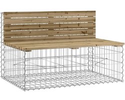Tuinbank Schanskorf - Buitenbank Parkbank - Ontspannen in Tuin - Stevig Geïmpregneerd Hout - 103x70x65 cm