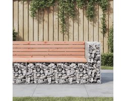 Tuinbank Schanskorf - Stenen Bank - Buiten Zitten - Douglas Hout - 122 cm Breed - Natuurlijk