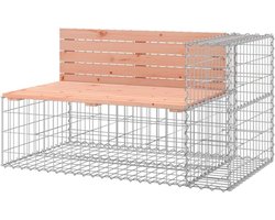 Tuinbank Schanskorf - Stenen Bank - Buiten Zitten - Douglas Hout - 122 cm Breed - Natuurlijk