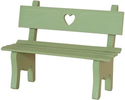 Tuinbank Strantstoel Decoratief Houten Bankje | Buiten Accessoires | Mini Bamboe Bank | Poppenhuis Decoratie | Slaapbank & Straatbank | Handgemaakt van Hout | Voor Binnen & Buiten | Model 1