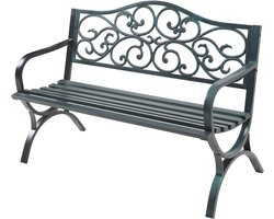 Tuinbank Utav 127x53x79 cm donkergrijs met groene patina casa.pro