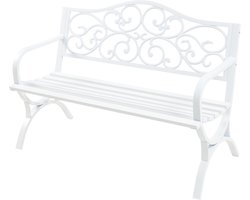 Tuinbank Utav 127x53x79 cm wit casa.pro