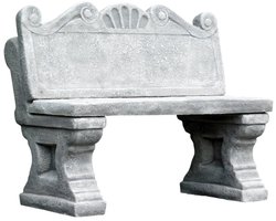 Tuinbank van steen – 120 cm – klassieke tuindecoratie