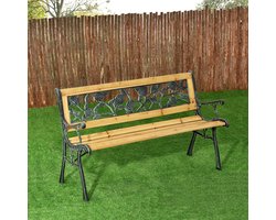 Tuinbank Venezia roos motief - 2 persoons