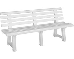 Tuinbank Weerbestendig 3-zits 145x49x74cm - Sterke Kunststof Balkonbank voor Buiten