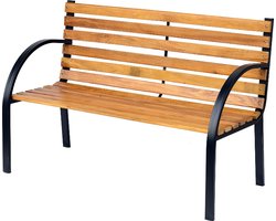 Tuinbank - Zitbank - Bankje - Tuinmeubelen - Metaal - 2-zits - Metaal - Natuur - 122 B x 60 D x 80 H cm