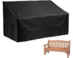 Tuinbankhoes - Bankhoes Outdoor - Bescherming Tuinmeubels - Waterdicht Winddicht - 162 x 66 x 89 cm - Zwart