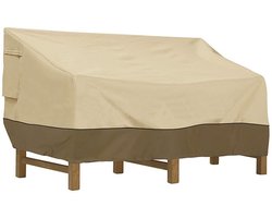 Tuinbankhoes - tuinstoelhoes - Tuinmeubelhoes - Bankhoes - Hoes voor tuinmeubelen - Waterdichte bankhoes - Oxfordstof - 193x83x84cm - Beige/Koffiekleur