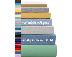 Tuinbankkussen - Bankkussen Buiten Binnen - Comfortabel Zitten - Antislip Rubberen Deeltjes - 180 x 40 x 3 cm - Blauw