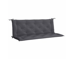 Tuinbankkussen | Tuinkussen 150x(50+50)x7 cm oxford stof antracietkleurig