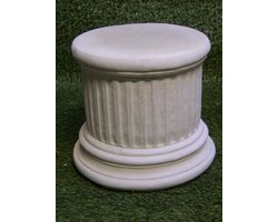 Tuinbeeld - Zuil  (Wit/gepattineerd)- Decoratie voor binnen / buiten