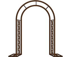 Tuinboog Metaal - Tuinpaviljoen Klimplanten - Decoratieve Tuinondersteuning - Verstelbare Breedte - 2.30 Meter Hoog - Messing
