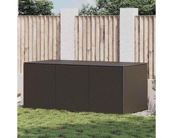 Tuinbox Polyrotan - Opbergbox Tuin - Kussens Opbergen - Weerbestendig Staal - 180 x 90 x 70 cm - Bruin