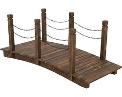 Tuinbrug - 150x55x67 cm - bruin - buiten