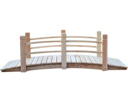 Tuinbrug - Brug - Vijverbrug - Loopbrug - Vijver - Decoratie tuin - Hout - 152,5 x 67 x 48 cm