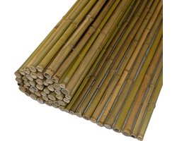 TuinChamp Bamboemat ca: 20-28mm 100x180cm - Bamboe tuinscherm - Bamboemat op rol - Tuinafscheiding natuurlijk hout - Balkonscherm bamboe - Natuurlijke uitstraling