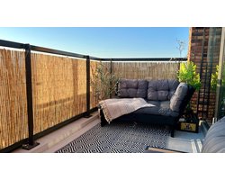 TuinChamp Rietmat 8-10 mm 200x300 cm - Balkonscherm riet - Tuinafscheiding natuurlijk hout - Rietmat op rol - Natuurlijke uitstraling