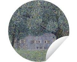 Tuincirkel Farmhouse in upper Austria - Gustav Klimt - 150x150 cm - Ronde Tuinposter - Buiten