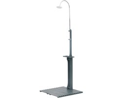 Tuindouche Buitendouche - Regendouche Hout - Verfrissing in de tuin - Weerbestendige constructie - 221 cm hoog - Antraciet