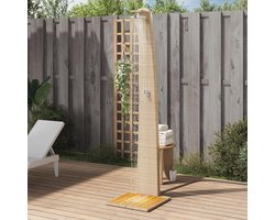 Tuindouche - Buitendouche Regendouche - Verfrissen Buiten - Stabiele Houten Bodem - 224 cm - Beige
