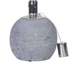 Tuinfakkel - Bolvormige betonnen tuinfakkel / olielamp 18 x 21 cm - Large