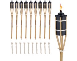 tuinfakkels bamboe - set van 10 - met reservelont