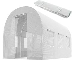 Tuinfolietunnel - wit - 2x3,5x2m