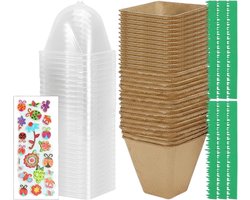 Tuingereedschap Set Kinderen - Plantenset Kinderen - Natuur Leren - 30 Milieuvriendelijke Potten - 26 x 29 x 13 cm