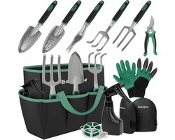 Tuingereedschap Set - Tuin Werkset - Planten en Wieden - Roestbestendig en Ergonomisch - 30 x 15 x 215 cm