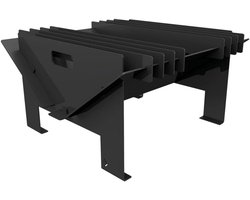 Tuinhaard Vierkant - Buitenhaard Metaal - Gezellige Avonden - Zelfdragende Constructie - 58 x 58 x 32.5 cm - Zwart