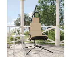 Tuinhangstoel met kussen - Schommelstoel buiten - Ontspannen in de tuin - Duurzaam gepoedercoat staal