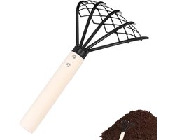 Tuinhark Staal - Handschoffel Bodemluchtiger - Tuinonderhoud - Vijfsterke Klauwen - 26 cm - Enkele Kleur