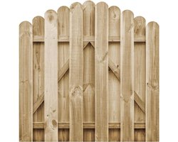 Tuinhek met Boogontwerp - Tuinpoort 100x100 cm - Geïmpregneerd Grenenhout - Weerbestendig & Stabiel - Rustieke Sierspijlenpoort