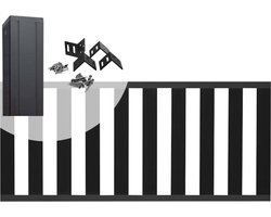 Tuinhek set composiet antraciet Design met antraciet alu frame (5,68 mtr)