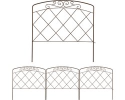 tuinhek - set van 4 - 41,5 x 62,5 cm - metaal - brons