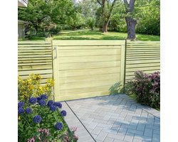 Tuinhek - Tuinpoort - 100x75 cm - Geïmpregneerd Grenenhout - Weerbestendig & Duurzaam - Rustieke Tuinafscheiding