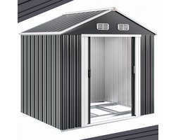 Tuinhuis Metaal - 5m² met Fundering & Deuren – Antraciet
